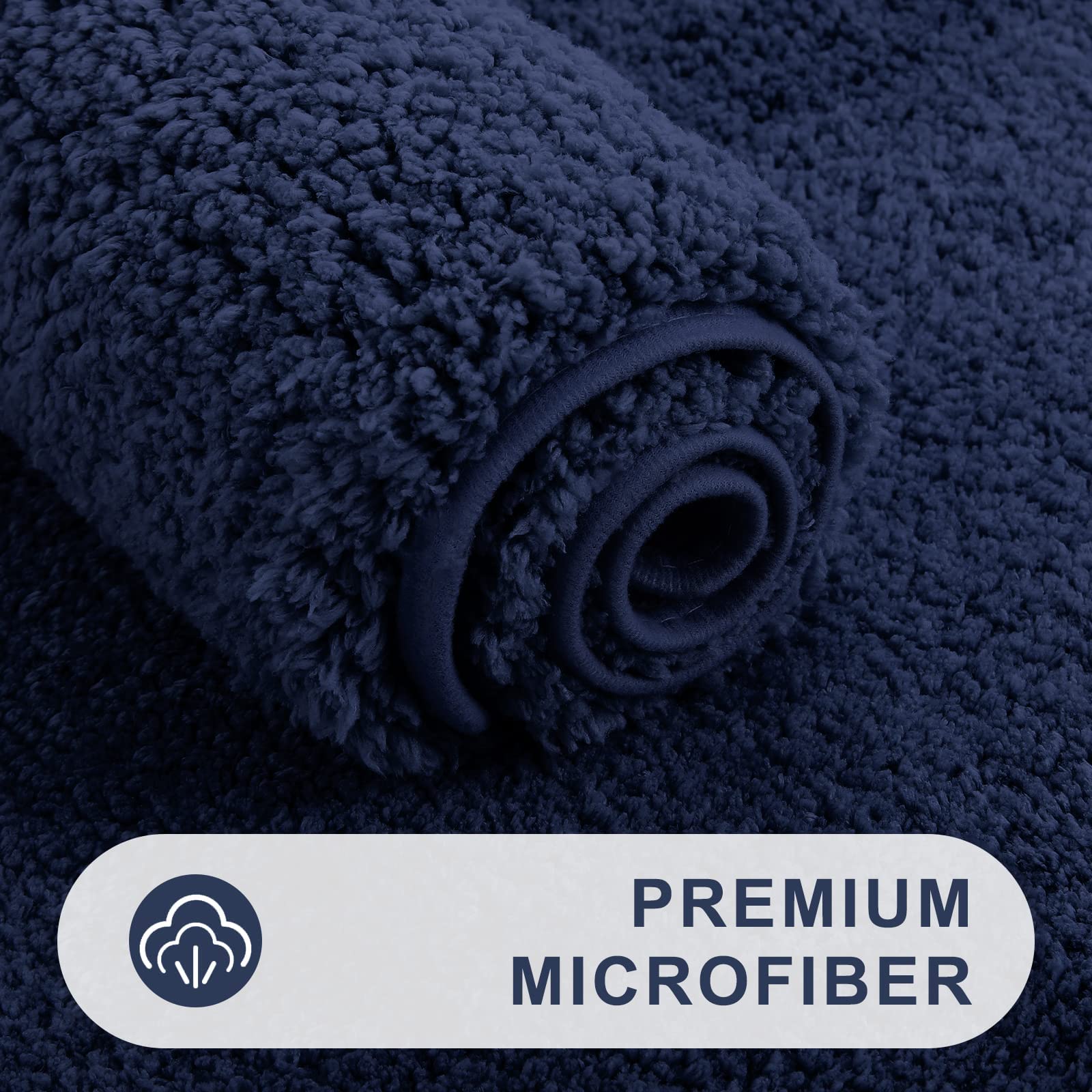 Homaxy Paillasson Intérieur Antidérapant 40 x 120 cm, Tapis d'entrée Lavable en Machine, Tapis Entrée Intérieur Doux, Absorbant et Résistant, Antidérapant Durable Ultra, Bleu foncé