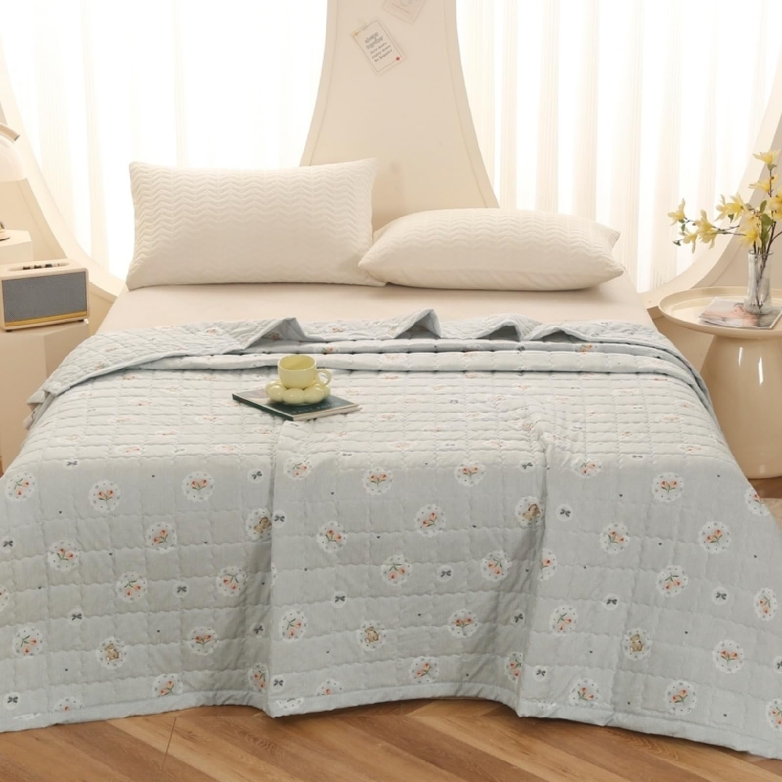 Edredón de verano colcha moderna para dormitorio acogedor