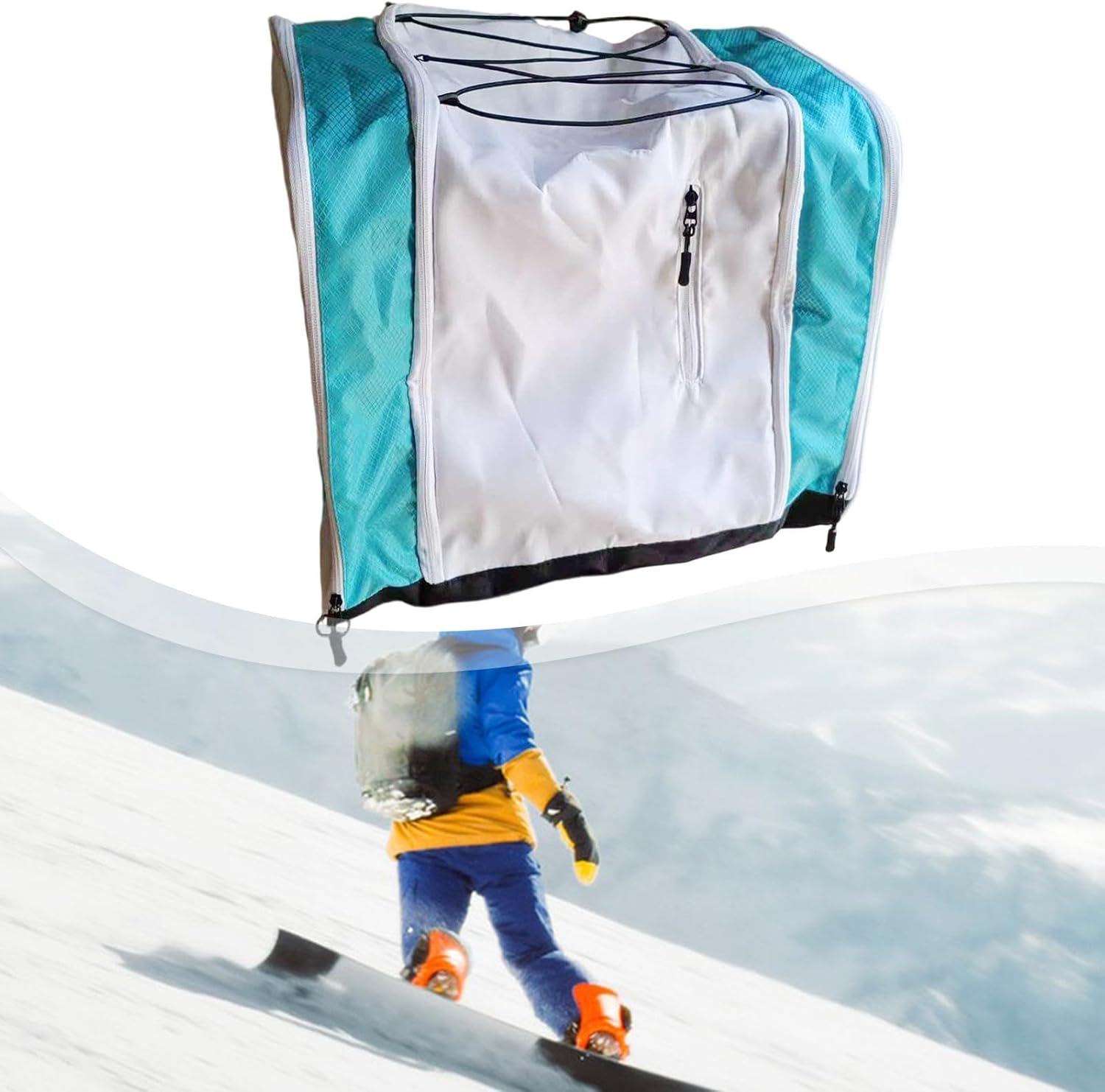 Ski Boot Backpack Drain Hole Snowboard Bag Ski Equipment Gear Bag for Goggles