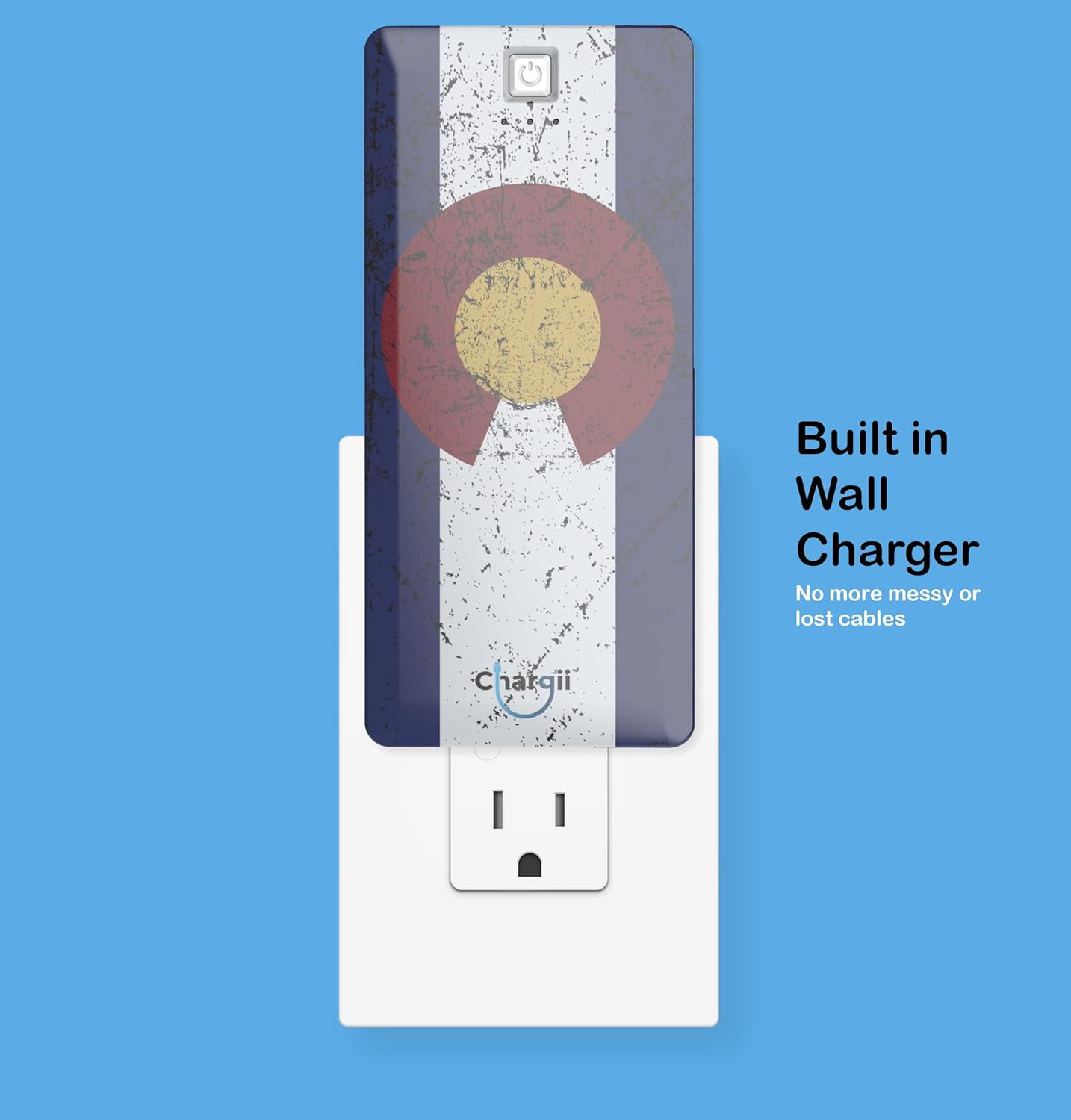 Chargii Classic Portable Charger Power Bank - Wireless Charger Compatible with iPhone & Android, Compact External Battery Power Bank w/ 2 USB Ports and Built-in iPhone and USB-C Cables (Black) : Cell Phones & Accessories