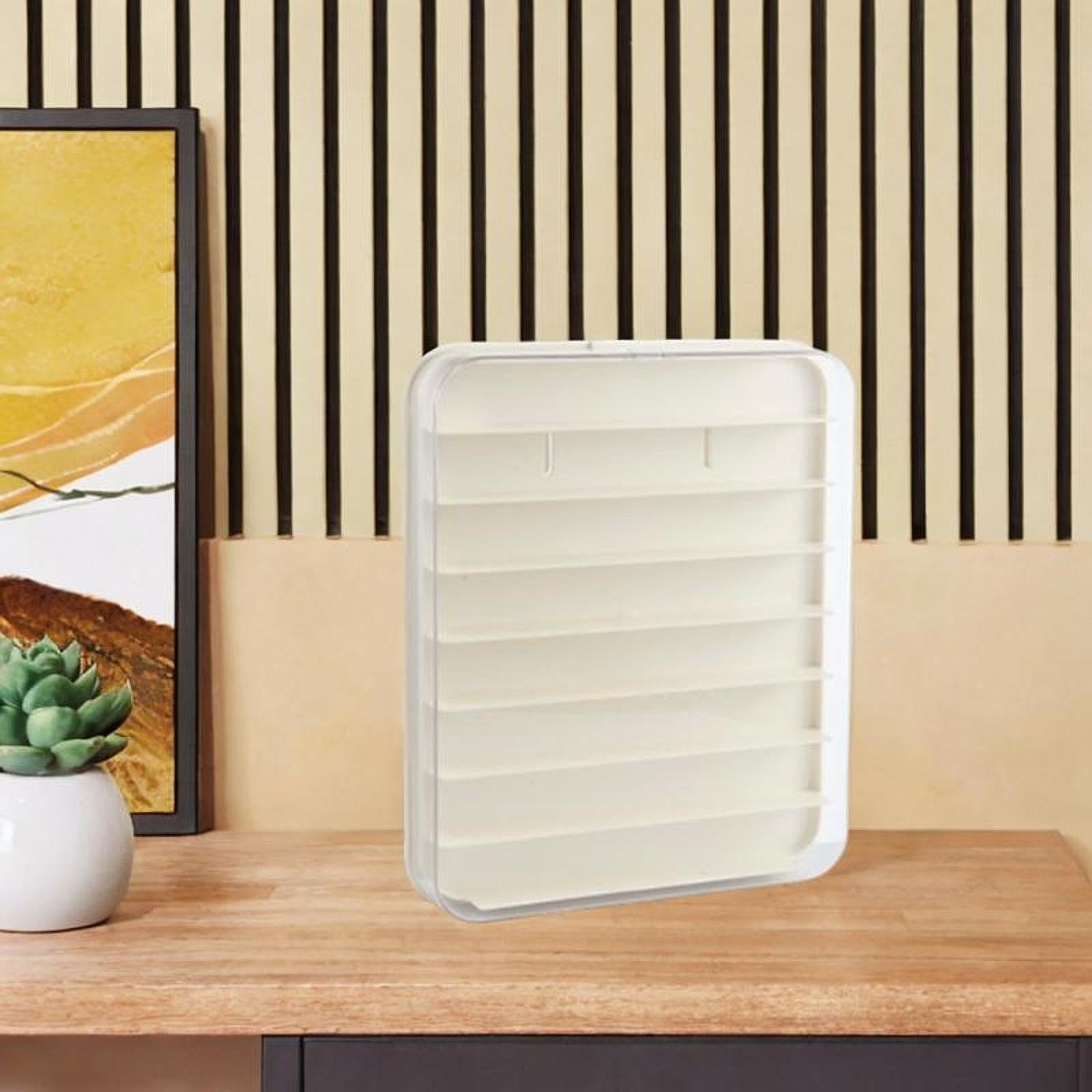 Vitrina para coleccionables con puerta y divisor a prueba de polvo, soporte de pared o escritorio, 11.69 x 10.63 x 1.69 pulgadas