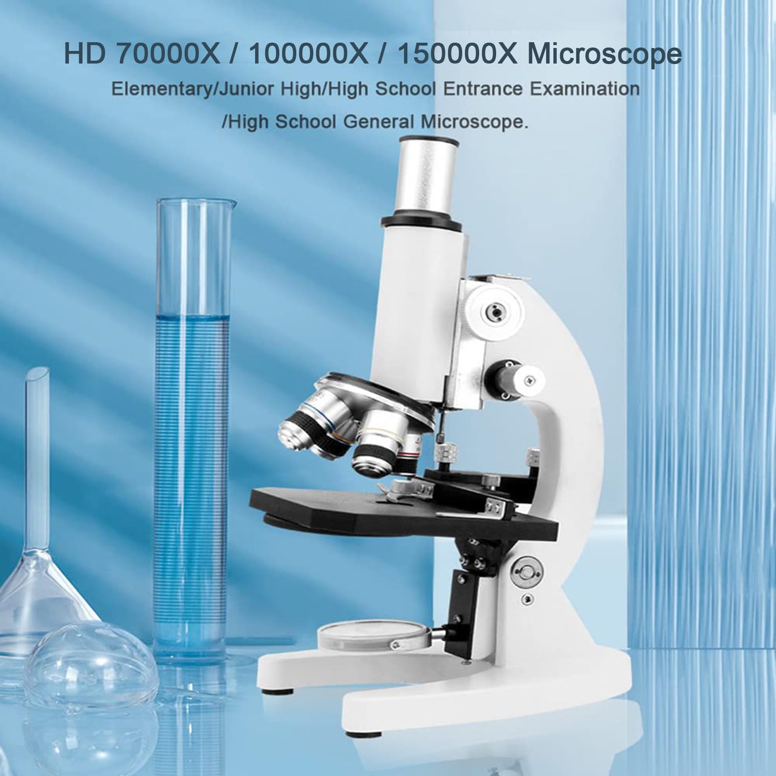 HD Biologisches Mikroskop mit Tragetasche - Professionelles Monokular-Mikroskop-Set für Schüler und Erwachsene, ideal für Laborunterricht und Aquakultur