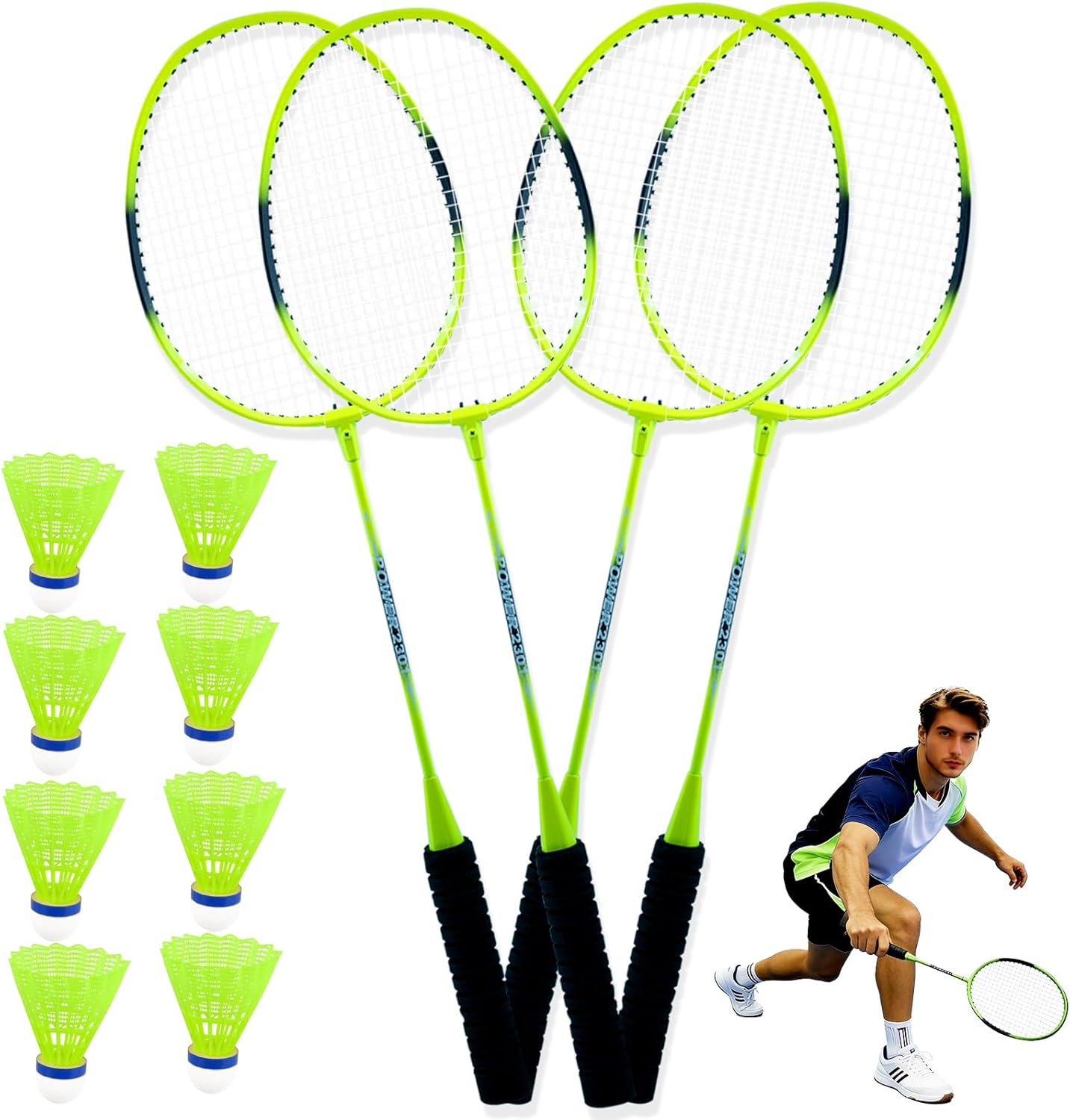 Lyrrhena– All-Season Starter Sets ，2/4 Racket Options，Lightweight Racket Sets Created for Beginners, Families, and Casual Players, offering Year-Round Fun in Any Setting – Indoors or Outdoors.