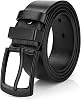 maikun Mens Casual Dress Belt, Mens Leather Black Belt, Casual Wear Jeans Pants