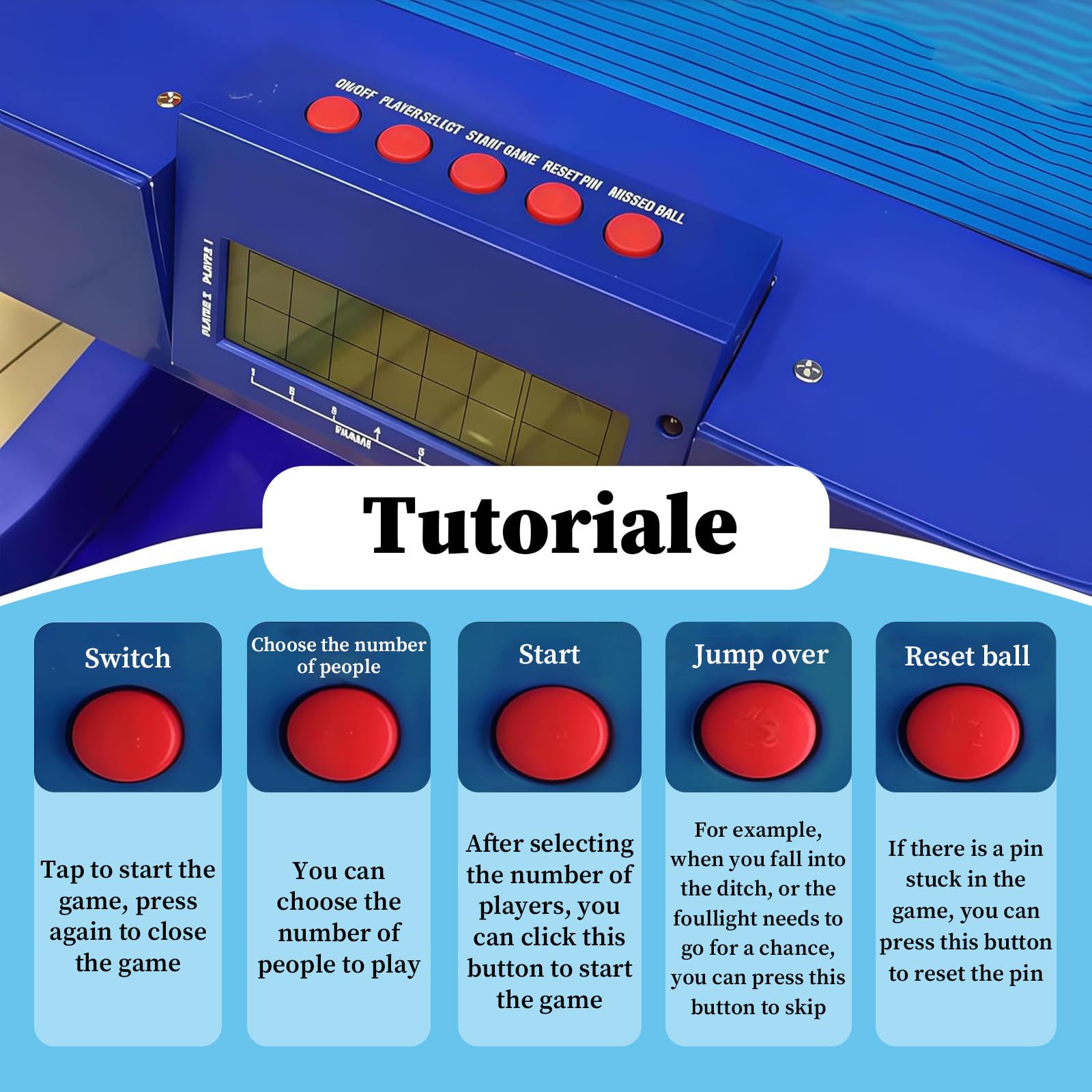 Juego de Bolos Interactivo para niños, Bolos para casa, Juego de Bolos electrónico para niños, iluminación y simulación de Efectos de Sonido para niños y Adultos 3.5M