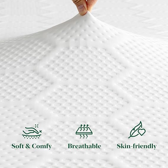 4 Inch Firm Mattress Topper King Size, High Density Memory Foam Bed Toppers - Back Pain Relief and Extra Support, CertiPUR-US Certified