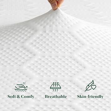 4 Inch Firm Mattress Topper King Size, High Density Memory Foam Bed Toppers - Back Pain Relief and Extra Support, CertiPUR-US Certified