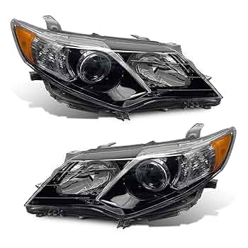 カムリ用 ブラック/イエロー ヘッドライト LEDヘッドライトアセンブリ,カムリ2018 2019 2020 2021,トヨタ8