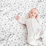 Baby Play Mat 71x59 Thick Baby Crawling Mat, Large, Non Slip Padded Baby Playpen Mat for Playing 71x59 Inches, One-Piece Baby Floor Mat for Babies, Toddlers, Withe with Four-Leaf Clover Quilting