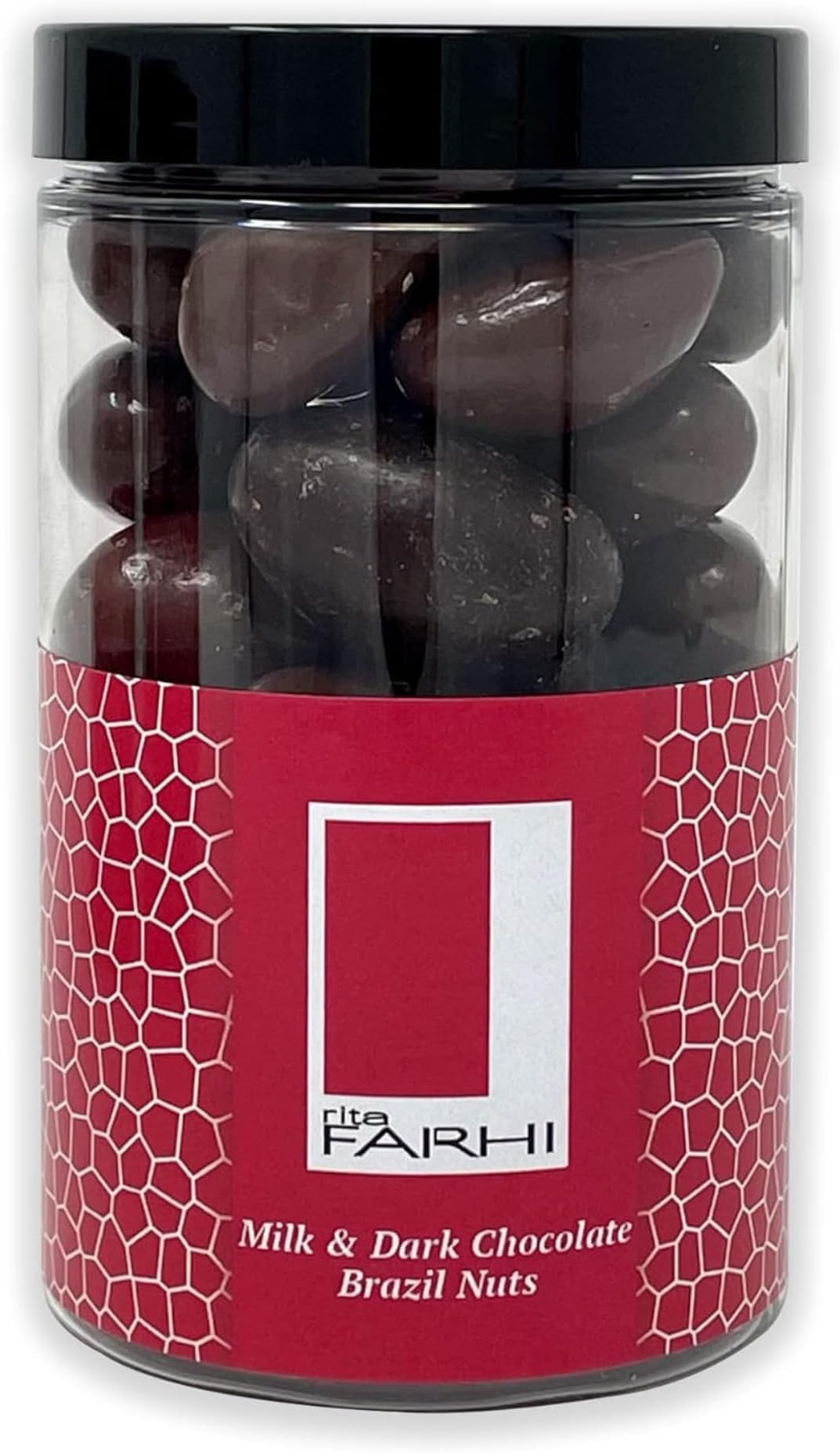 Milk & Dark Chocolate Coated Brazil Nuts 290g – Premium Belgian Chocolate Selection, Palm Oil Free Luxury Gift Jar