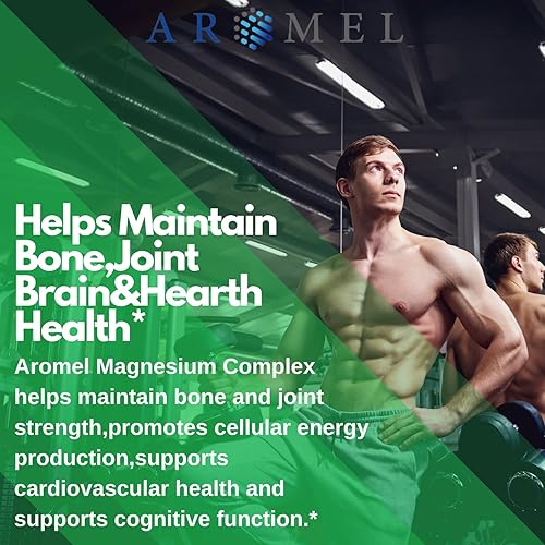 Miniatura 6 de Complejo de magnesio 60 cápsulas con Bisglicinato Cloruro Taurat Sulfato Citrato Malato Complejo de vitamina B6 por Aromel