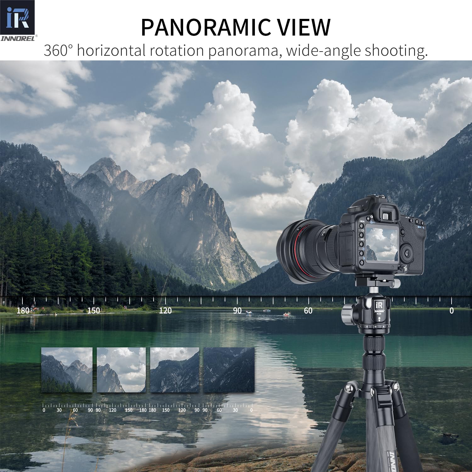 INNOREL 157.5 cm 10 warstw monopod statywu do aparatu z włókna węglowego z 360-stopniową głowicą kulową o niskiej grawitacji, dwie płytki do szybkich butów 1/10.2 cm, torba do przenoszenia lustrzanki