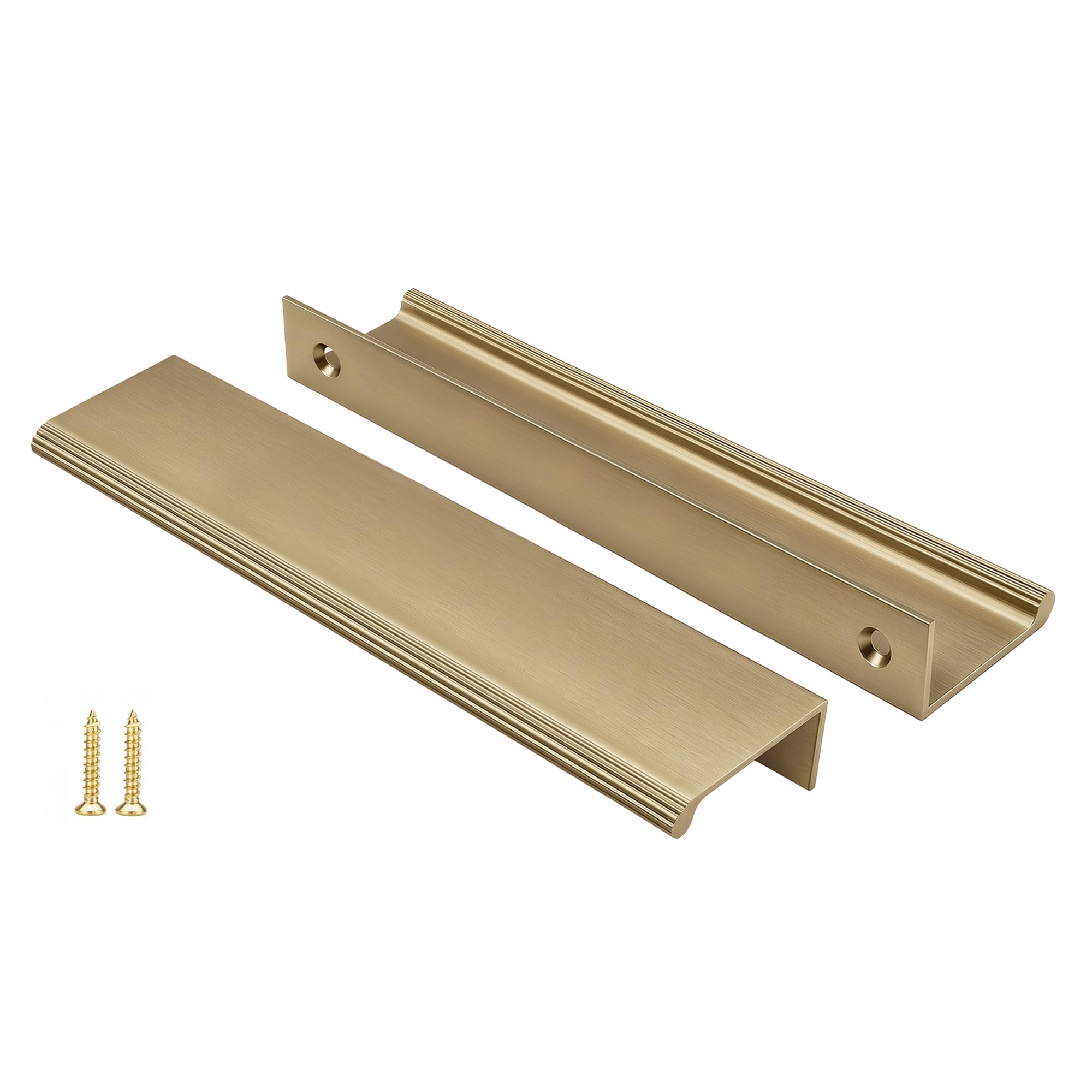 Peaha 10 Pack 5-1/16" Champagne Bronze Cabinet Pulls Finger Pulls
