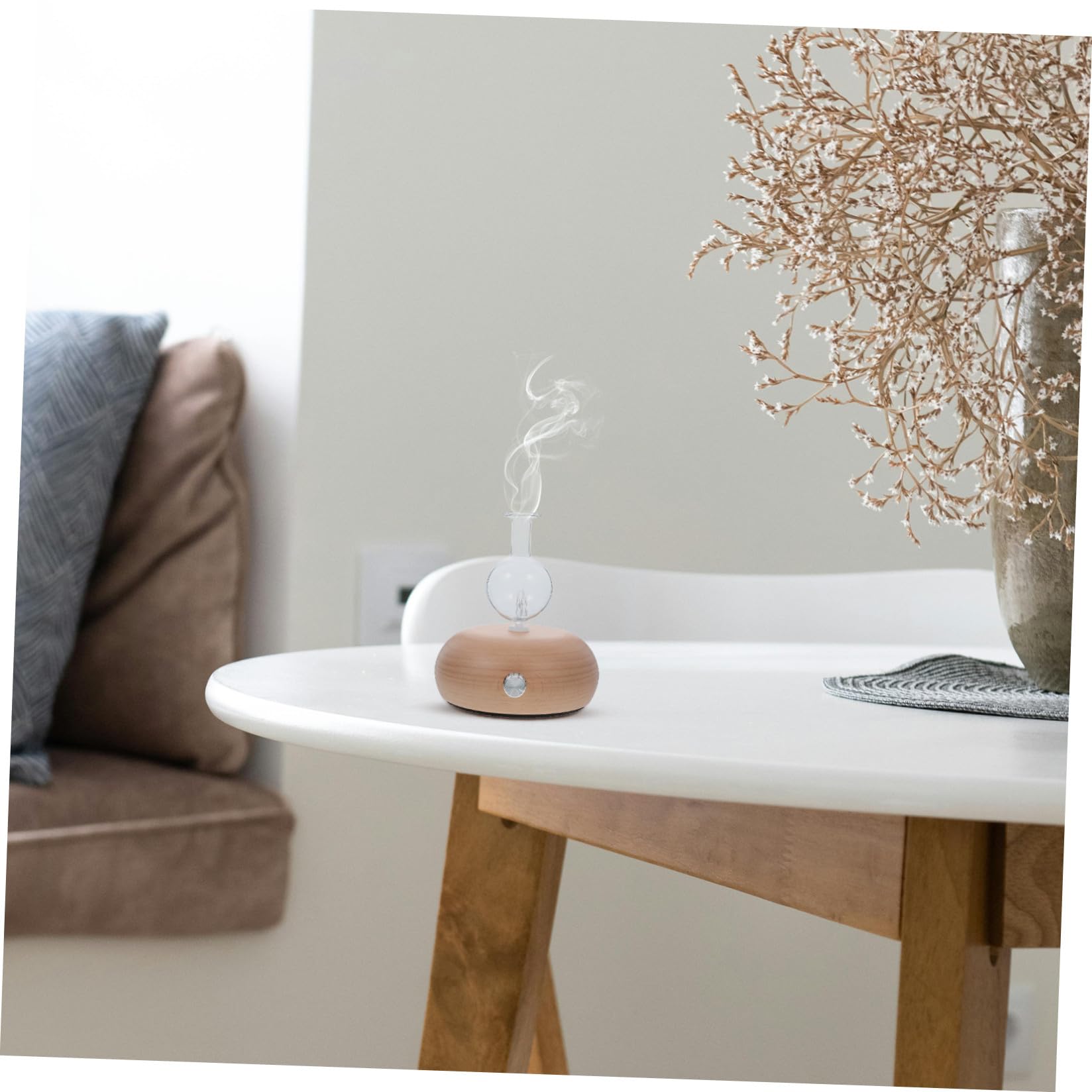 Difusor de Niebla Portátil Aceites Atomizador de Uso con Esenciales de Vidrio Base de Madera de Aromas, Cantidad Ajustable Varios Estilos y para Sala y Oficina Varios Estilos