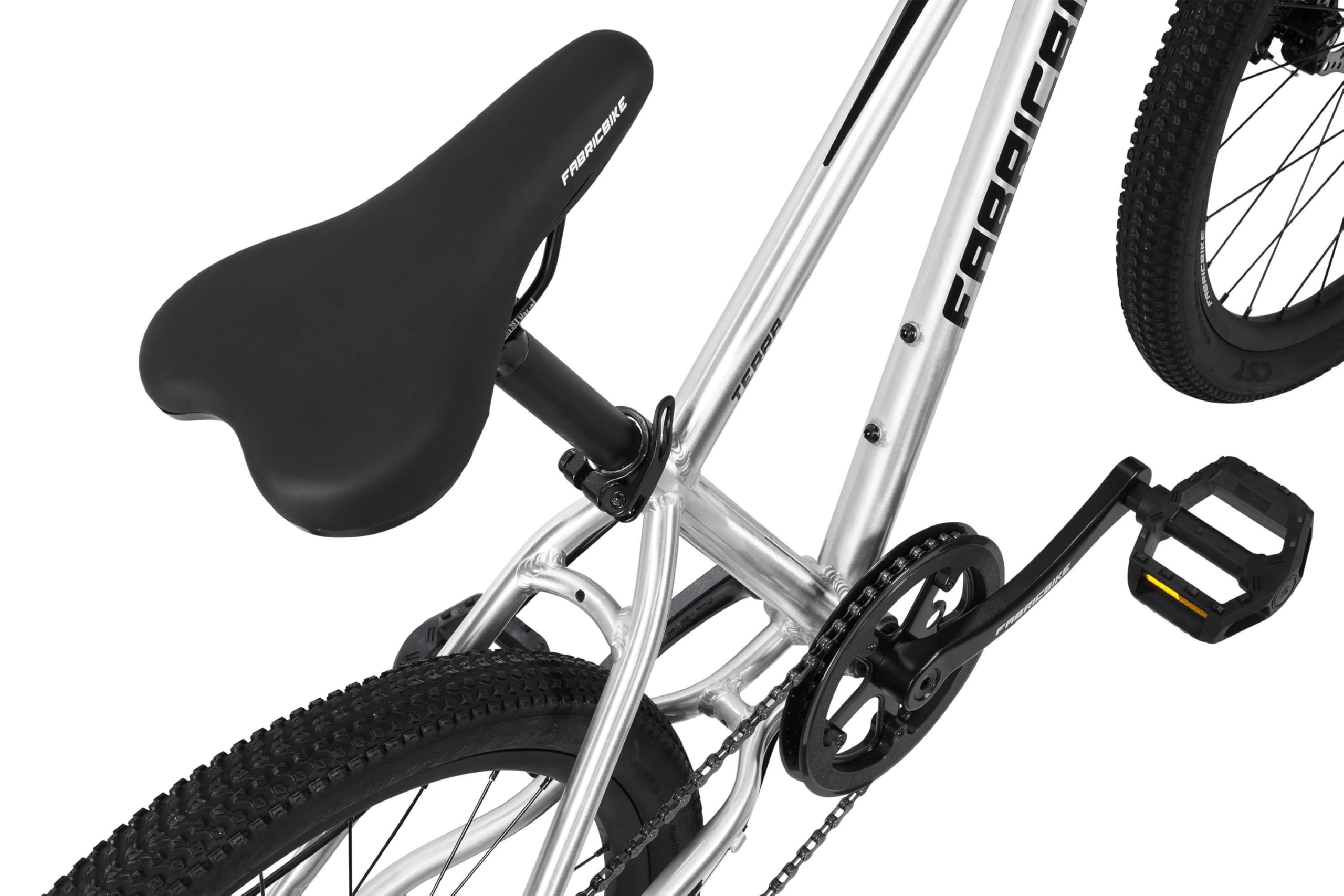 FabricBike Terra - Bicicleta de montaña de Aluminio 24 Pulgadas para niños de 8, 9, 10 y 11 años, Bicicleta MTB, Freno de Disco, Cambio de 7 velocidades, Suspensión Delantera.