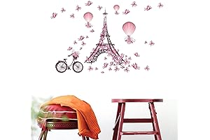 BIBITIME Romantic Paris Wall Decals
