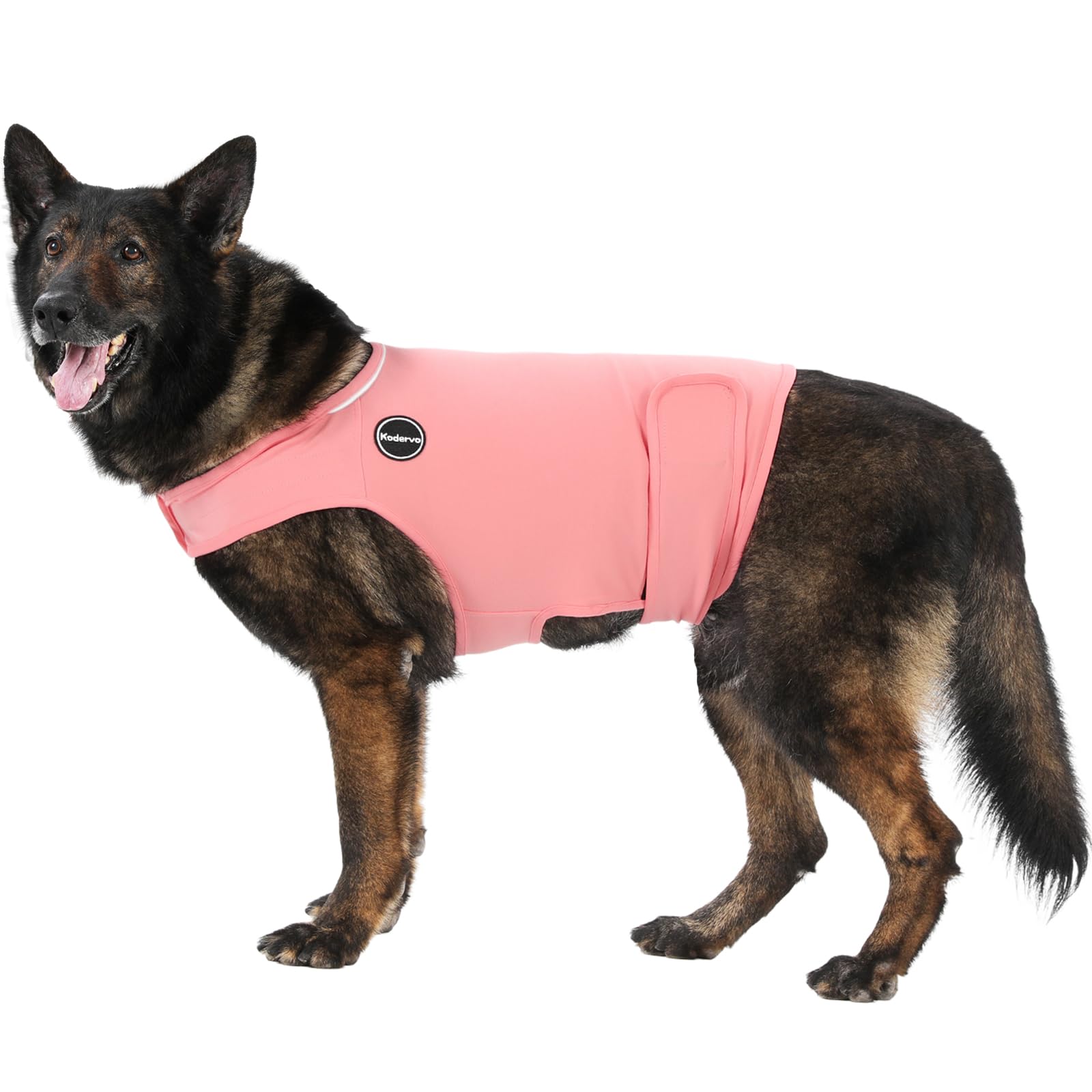 Kodervo Dog Anxiety Jacket, Skin-Friendly Dog Calming Shirt - Dog Coat for Thunder, Fireworks, Vet Visits and Separation - Keep Pet Calm Without Medicine & Training, Anti Anxiety, Pink, Large
