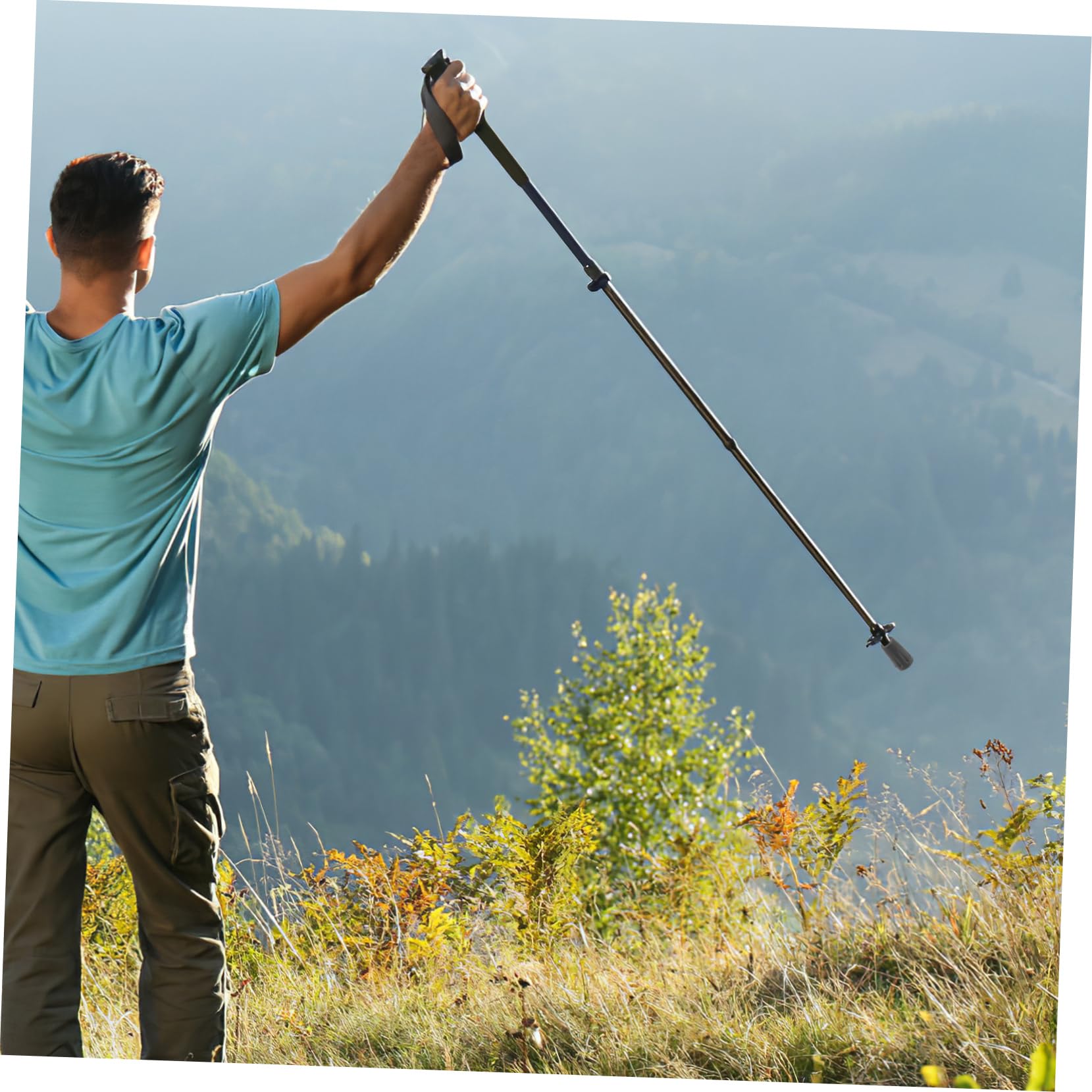Sosoport Trekkingstockpolster Fußüberzüge Für Trekkingstöcke Wanderstöcke Krückenpolster Zusammenklappbarer Spazierstock Krücken Zubehör Klappbarer Gehstock Gummi Black