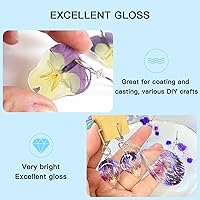 Vista 5 de JDiction Kit de resina UV con luz, pegamento duro transparente para curado de luz solar, kit de inicio de resina UV para joyas, revestimiento