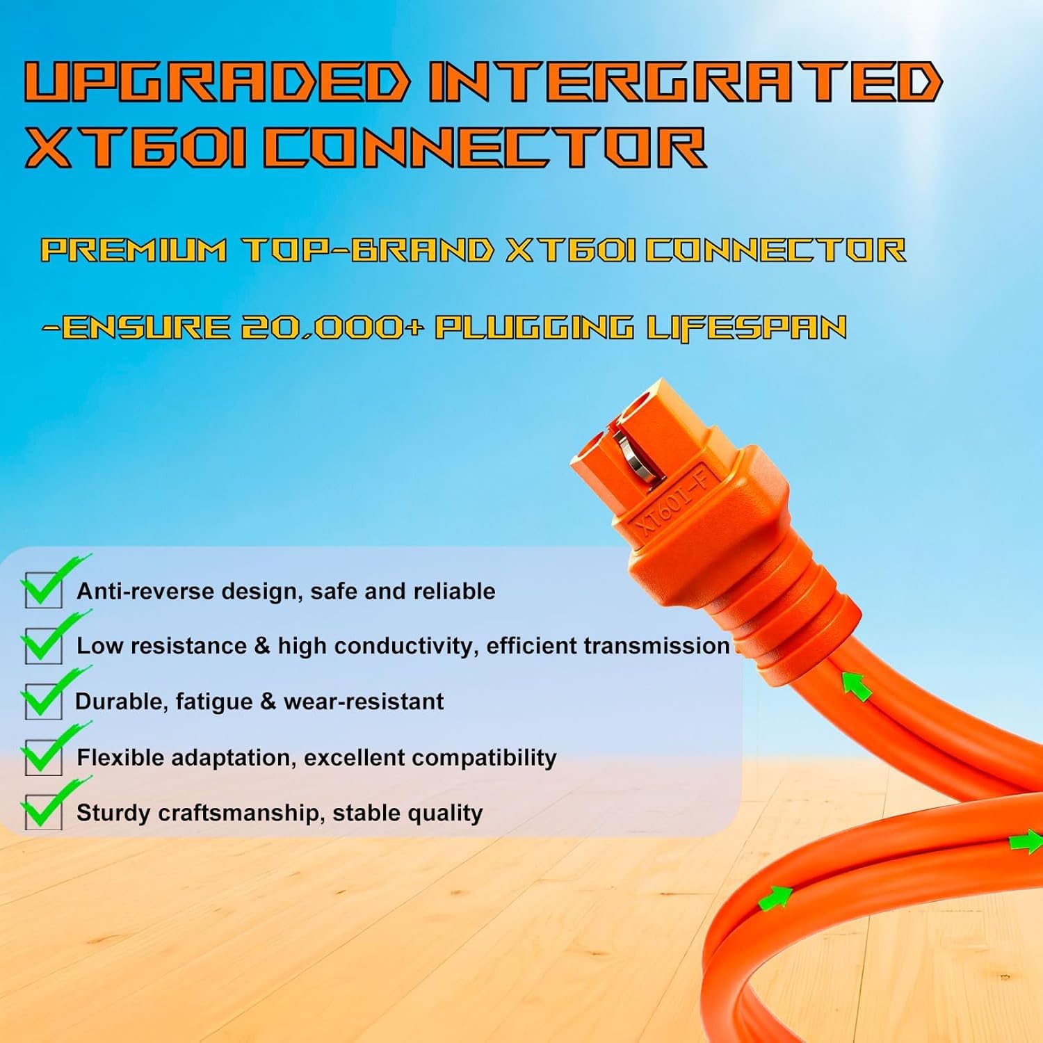 Connettore solare XT60i Cavo di prolunga 3M/5M 12AWG Cavo di prolunga XT60i per Ecoflow River e Delta Series Bluetti Anker Solix Powerstation (5M)