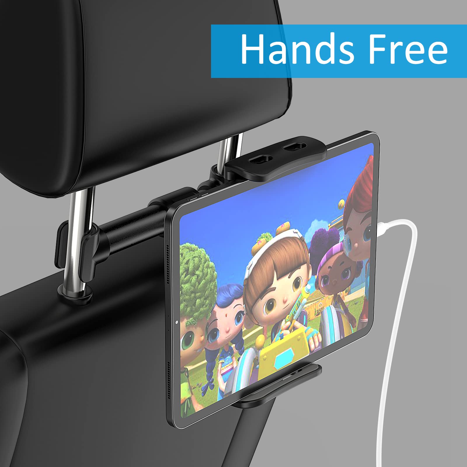 Auto-Kopfstützen-Rücksitzhalterung, Handy-/Tablet-Autohalterung, verstellbare Gerätehalterung für 4-11 Zoll Tablets/Handys, iPhone AD AIR,S amsung tabs