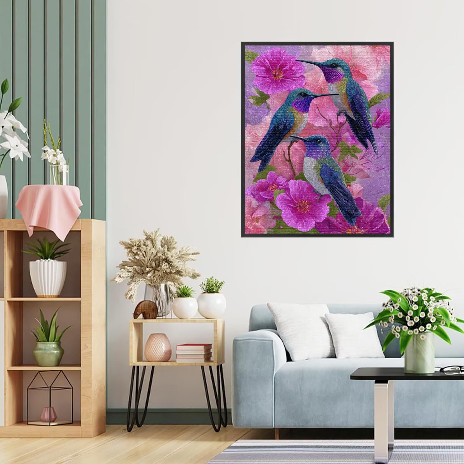 Dipingere con i Numeri Adulti uccelli, Fiori Dipingere con i Numeri Bambini DIY Kit, Set Premium con Pennelli, Decorazione Casa & Creativo Regalo di Compleanno, Attività di Tempo libero 90x120cm z-323