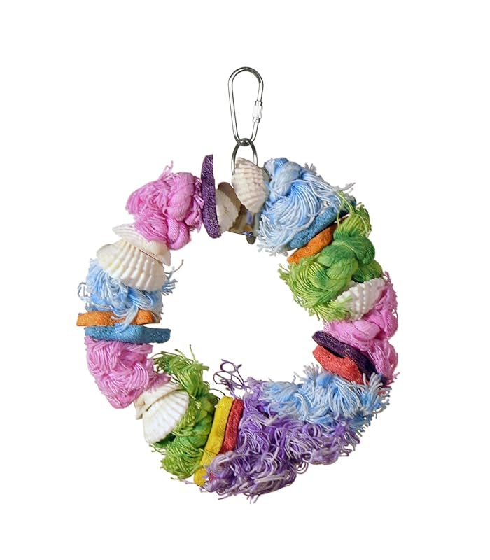Brinquedo para Aves com Conchas Naturais e Fixação Quick-Link Prevue Pet Products Cal-Sea-YUMS, 1 unidade