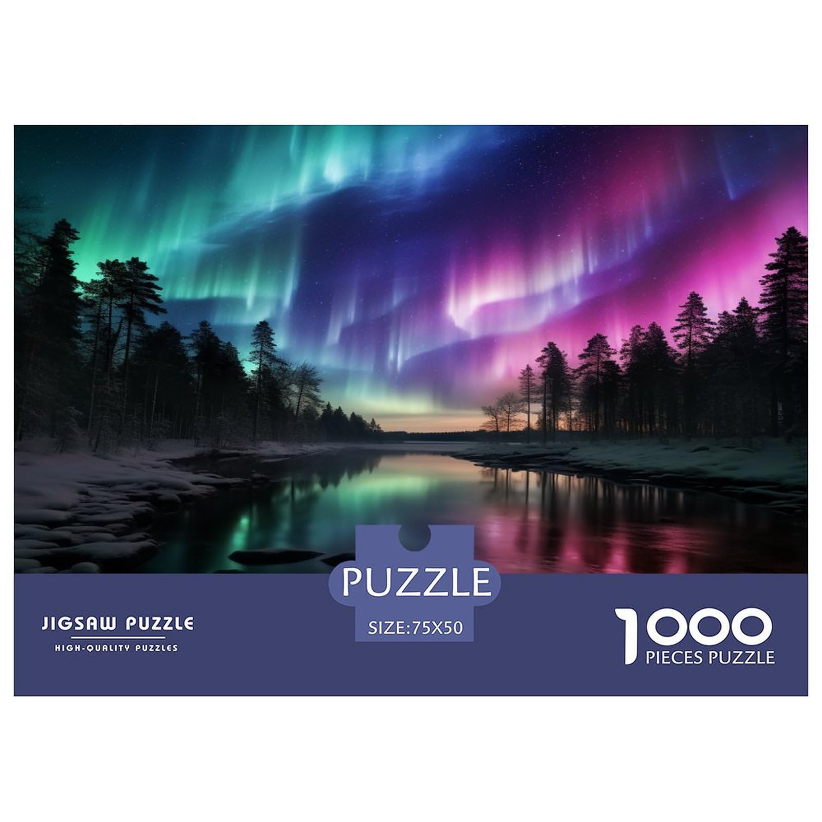 Aurora Puzzle Da 1000 Pezzi Per Adulti Puzzle Da 1000 Pezzi Puzzle Da 1000 Pezzi Giochi tivi Decorazione Della Casa Puzzle Può Essere Usato Come Regalo 1000pcs (75x50cm)