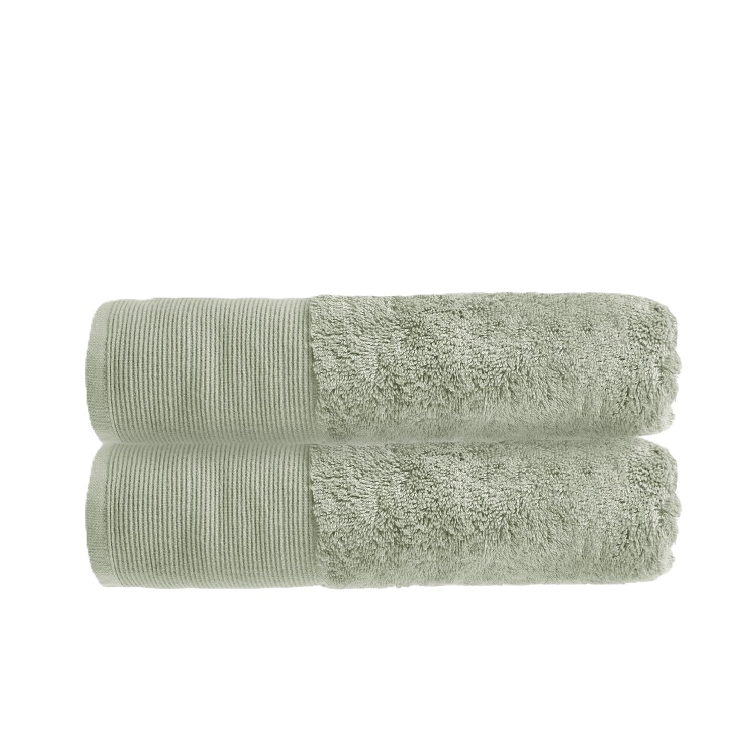 Allure Bath Fashions Bamboo Bath Towels - Sage Green - 70x130cm - Hypoallergenic, Quick Drying