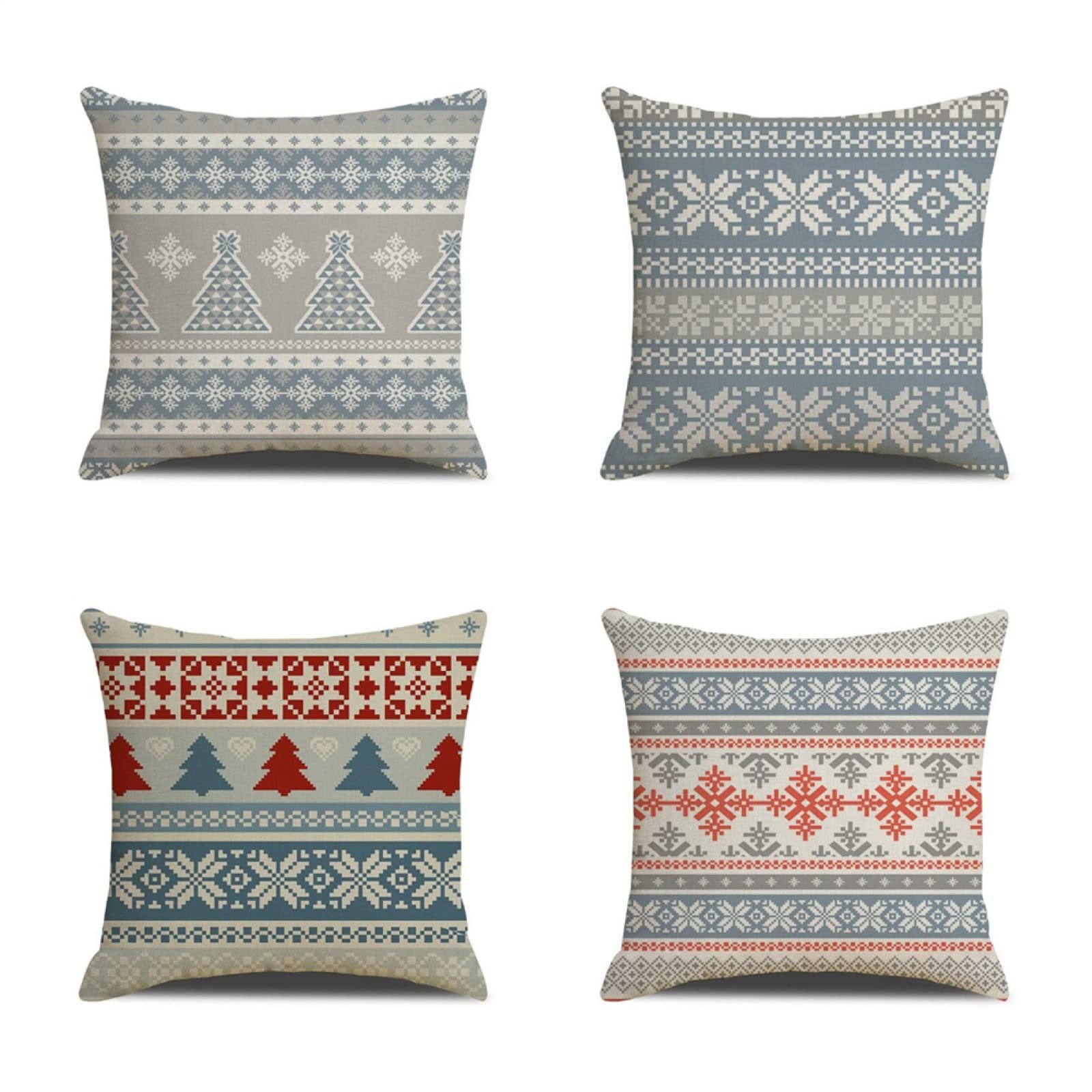 Cuscini, Cuscini Divano, Copricuscini, Fodere Cuscini, Federa Cuscino, Cuscini, Cuscini Divano, Cuscini Letto, Federe Cuscini Divano, Cuscino da Divano, 4 Pezzi Tradizione a righe 50x50 D3107