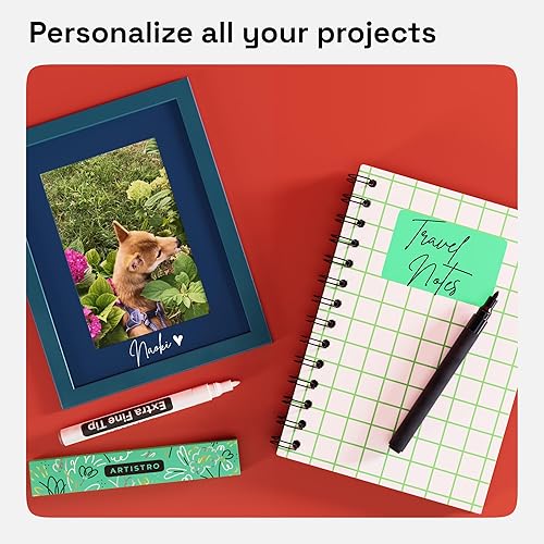 Miniatura 138 de ARTISTRO - 2 plumones de pintura acrílica blanca, punta media de 3 mm, perfectos para manualidades, proyectos de arte y más Blanco