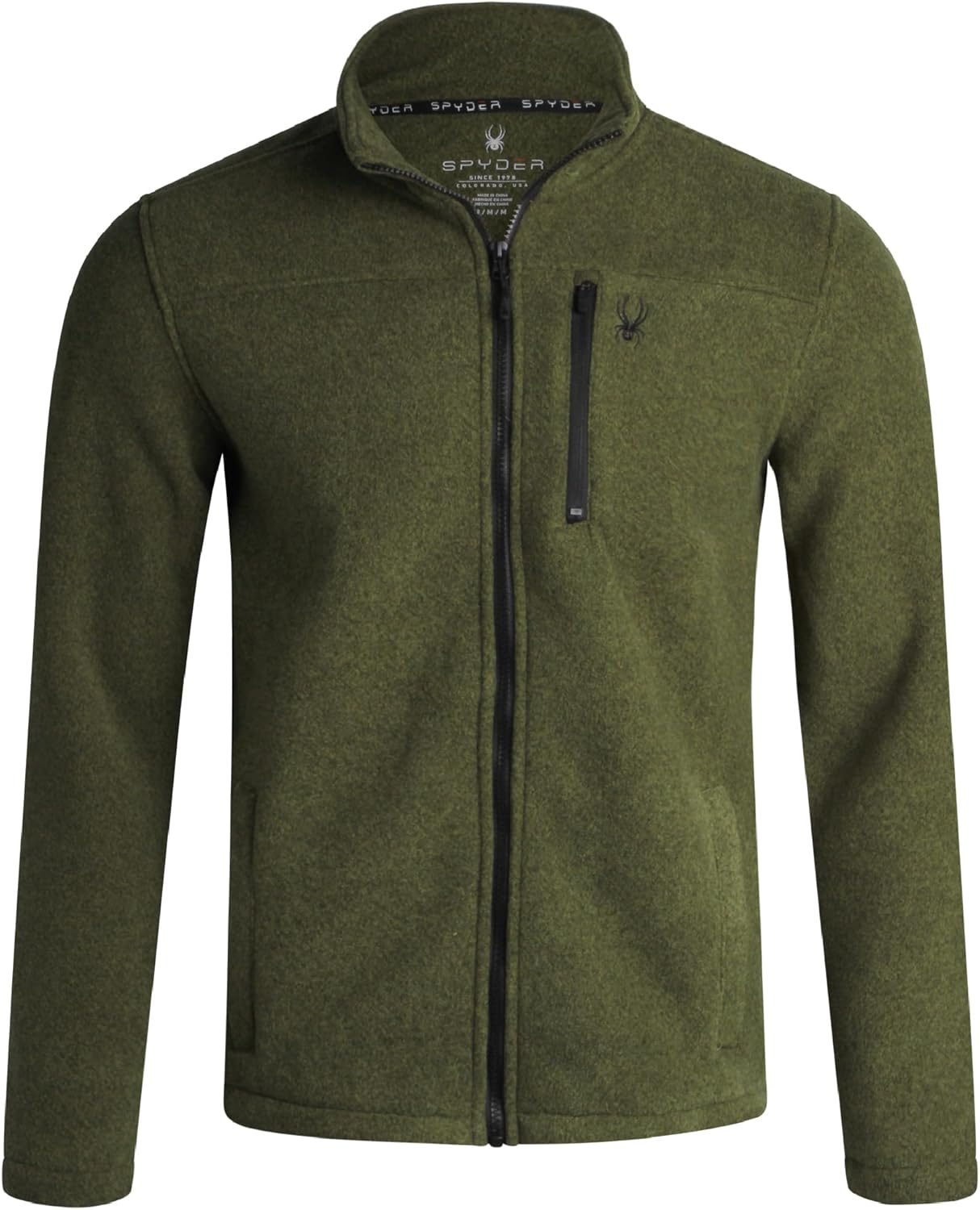 Spyder Mens Fleece Jacket - Full Zip Up Lightweight Sherpa Fleece Fall Mens Winter Jacket with Pockets for Outdoor Hiking - Image 4
