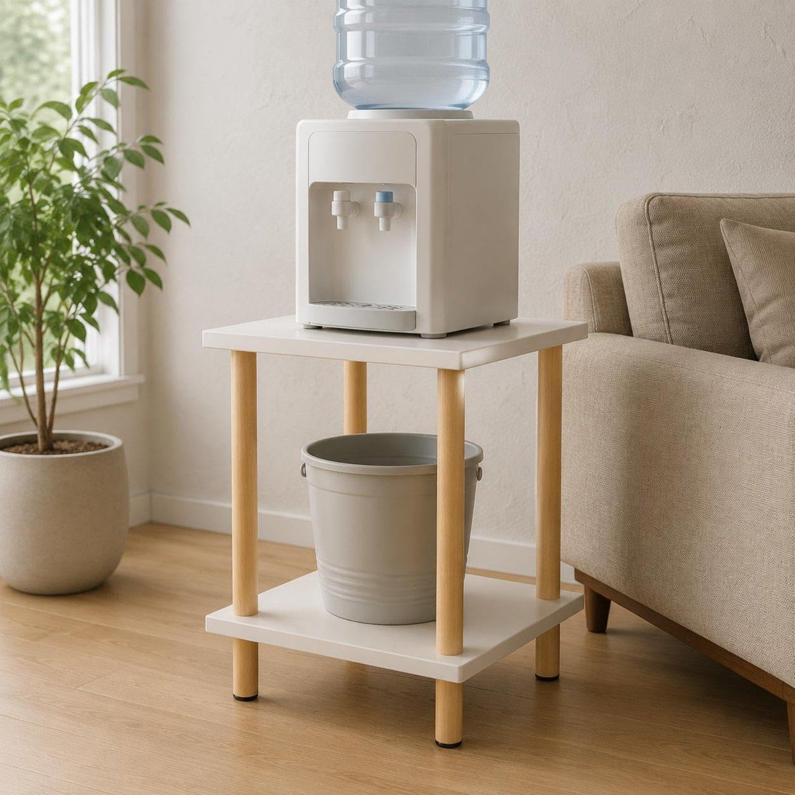 Water Dispenser Stand Space Saving Water Chiller Table Multifunction 2-Tier Side Table for Living Room, Beside Sofa 40-40-53cm-picture-31
