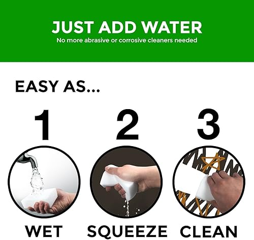 Miniatura 10 de Paquete de 20 gruesas espojas de limpieza mágicas STK Esponjas de limpieza para todo tipo de superficie Cocina baño muebles cuero coches acero Solo