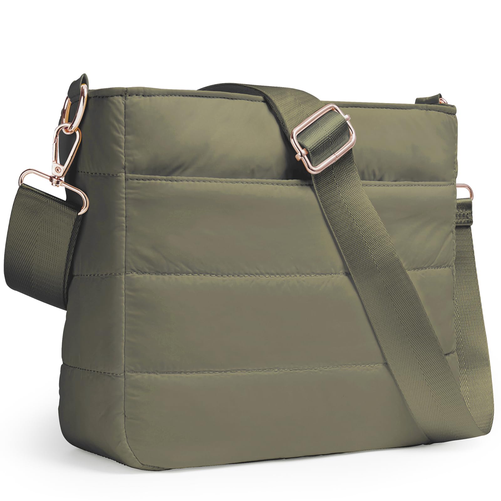 Cross Body Purses for Women Lightweight Quilted Puffer Tote Bag Casual Hobo Nylon Shoulder Handbag Travel