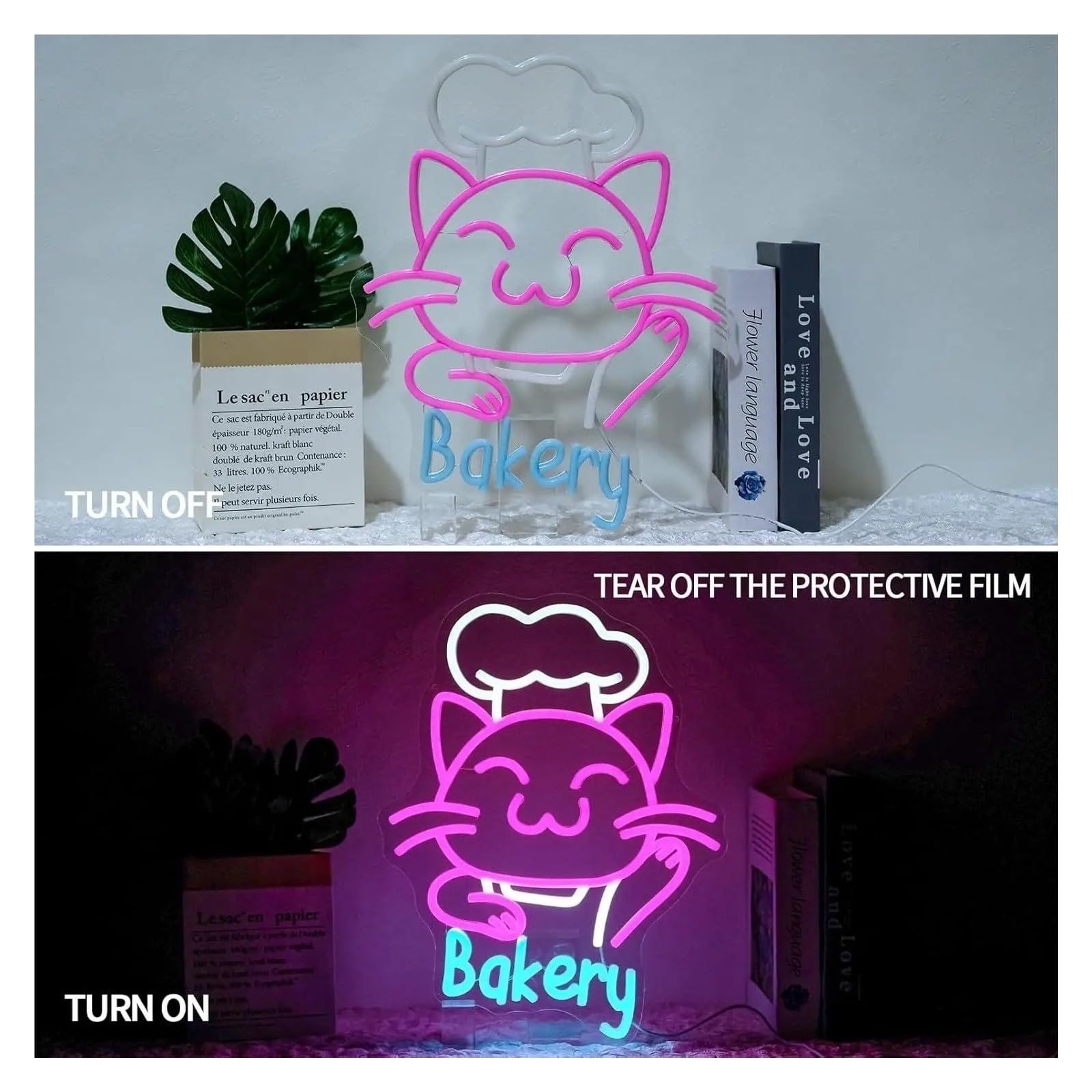 Insegna al Neon Insegna Al Neon Del Gatto Da Forno