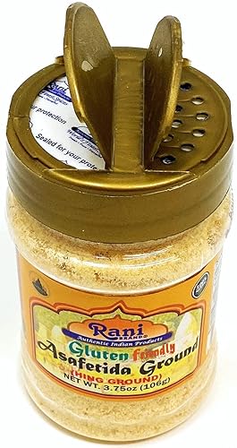 Miniatura 5 de Rani Asafetida (Hing) Molida de 3.75 oz (106 g) Apto para gluten, tarro de PET  Todo natural  Sin sal  Vegano  Sin OMG  Especias indias Asafoetida