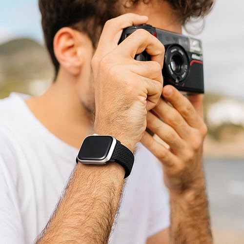 Miniatura 8 de Lerobo Paquete de 2 correas elásticas Solo Loop compatibles con Apple Watch de 1.496 pulgadas, 1.575 pulgadas, 1.614 pulgadas, 1.654 pulgadas, 1.732