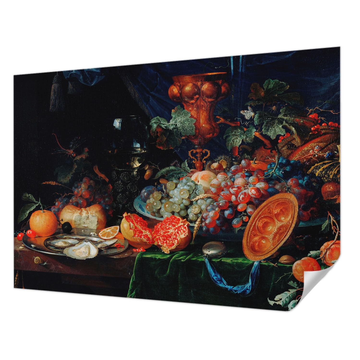 Papier peint adhésif 208x146 cm panoramique décor abondance de fruits pour salon