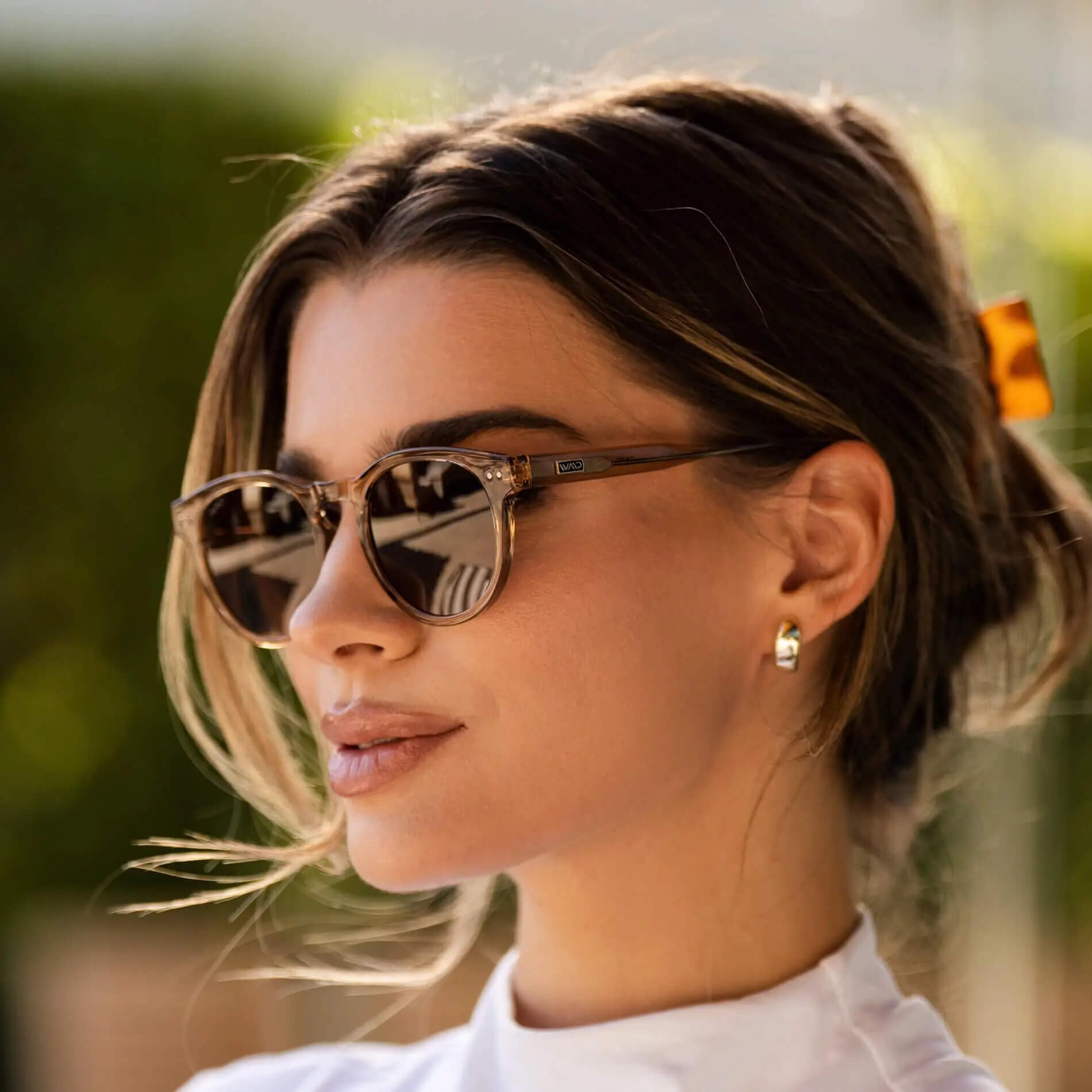 WearMe Pro Polarisierte klassische runde Retro-Sonnenbrille für Damen