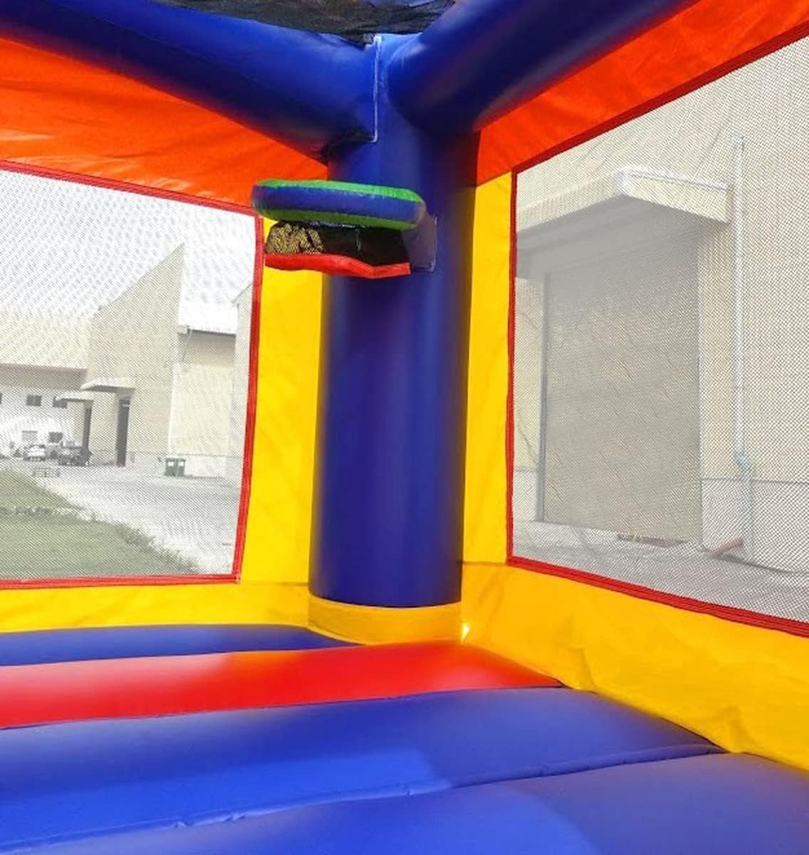 Crossover Classic Rainbow Inflatable Bounce House, Bouncy Jump Castle for Kids and Toddlers, Outdoor Birthday Party Jumping Bouncer, Commercial-Grade, Without Blower, 13 x 12 x 14.5 Ft