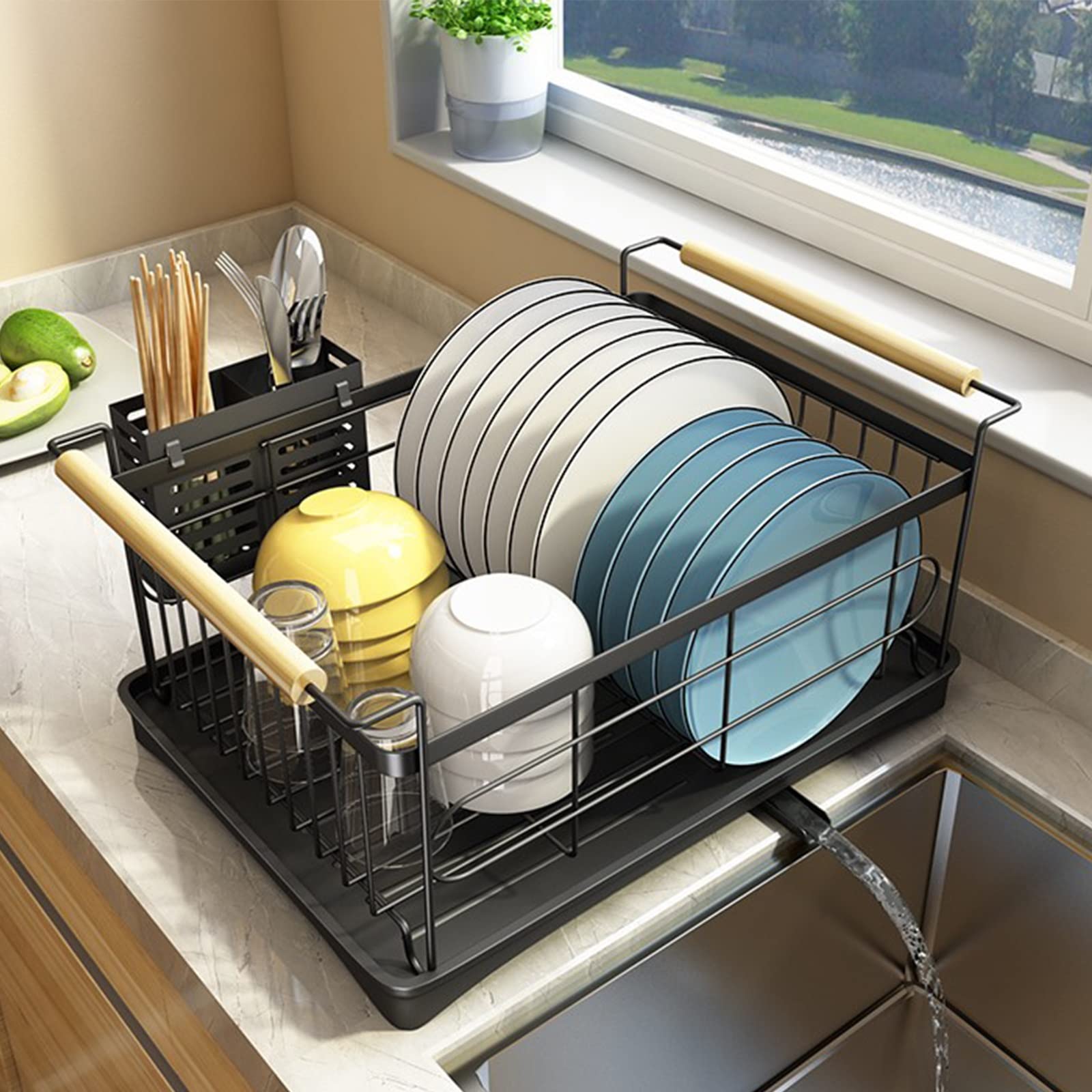 SBZIOJHDR dish drainer rack, Rust-Proof Dish Drainer