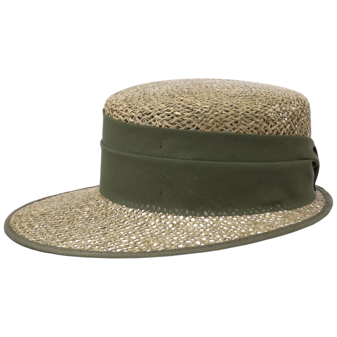 Lipodo Breezy Straw Wide Visor Beach Style Made in Italy Women Spring Summer