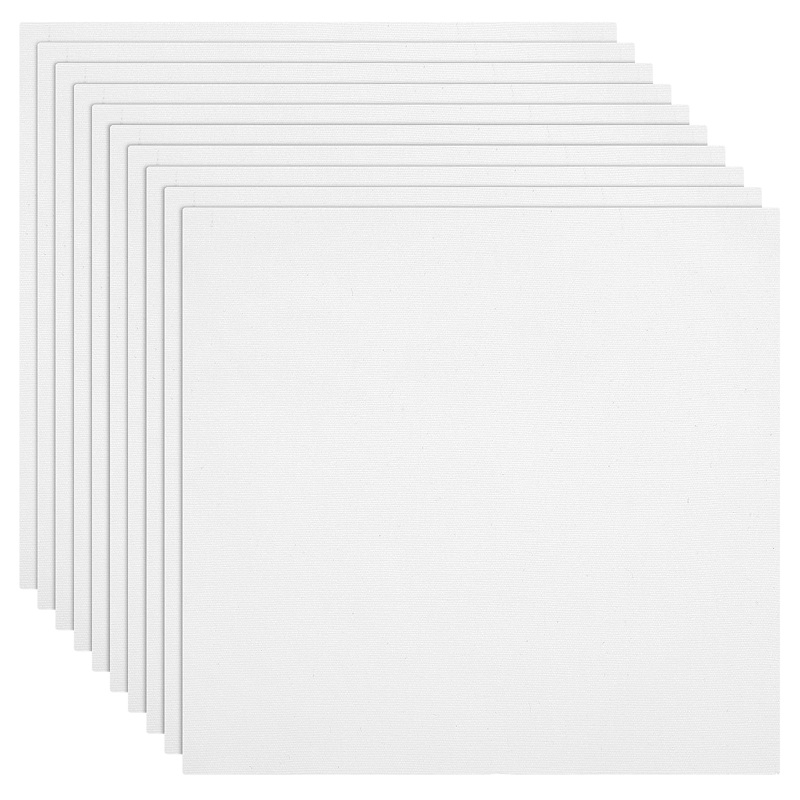 20 Stück Baumwollstoff Quadrate - Weißer Stickstoff 25x25cm Für DIY