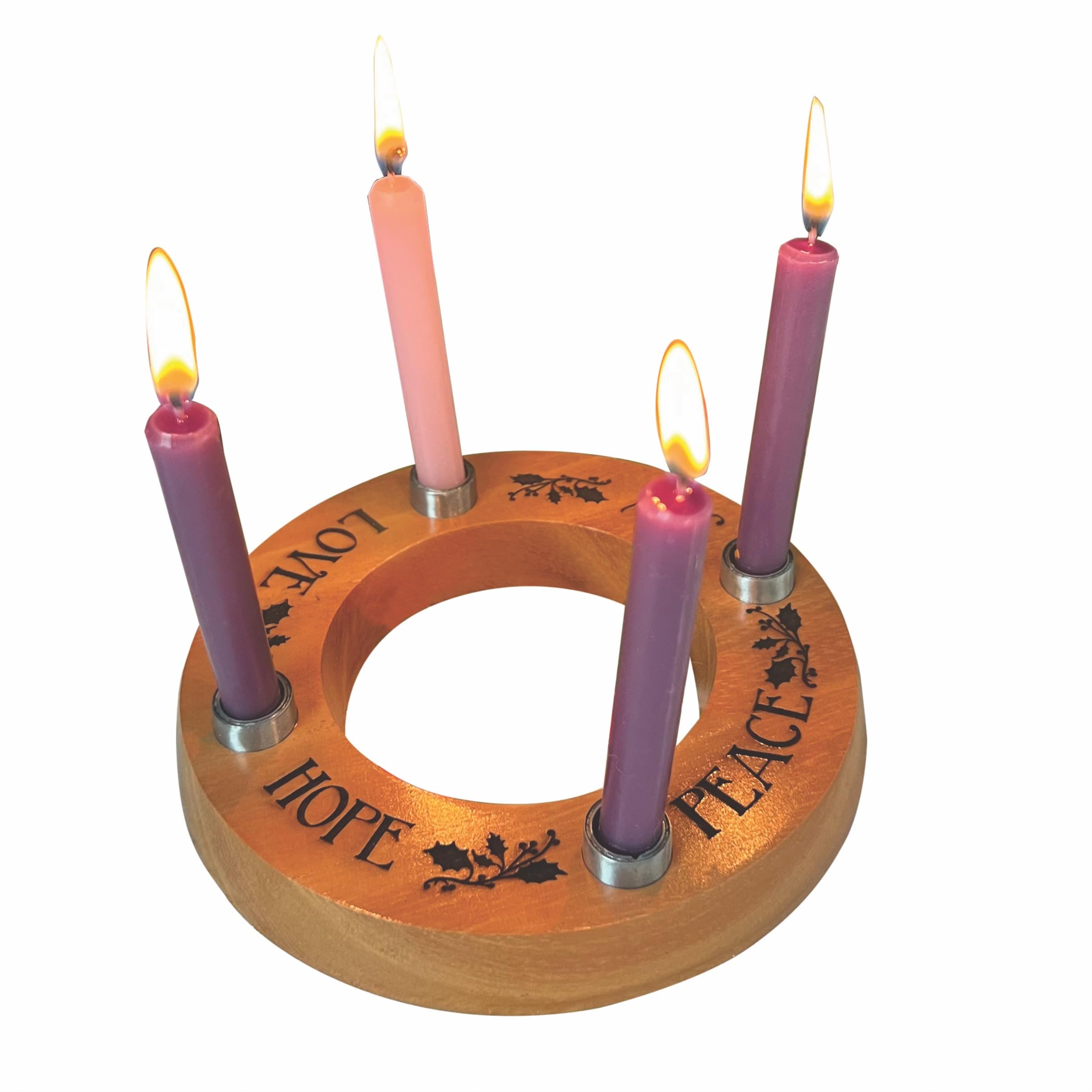 Zedernholz Mini Adventskranz Set