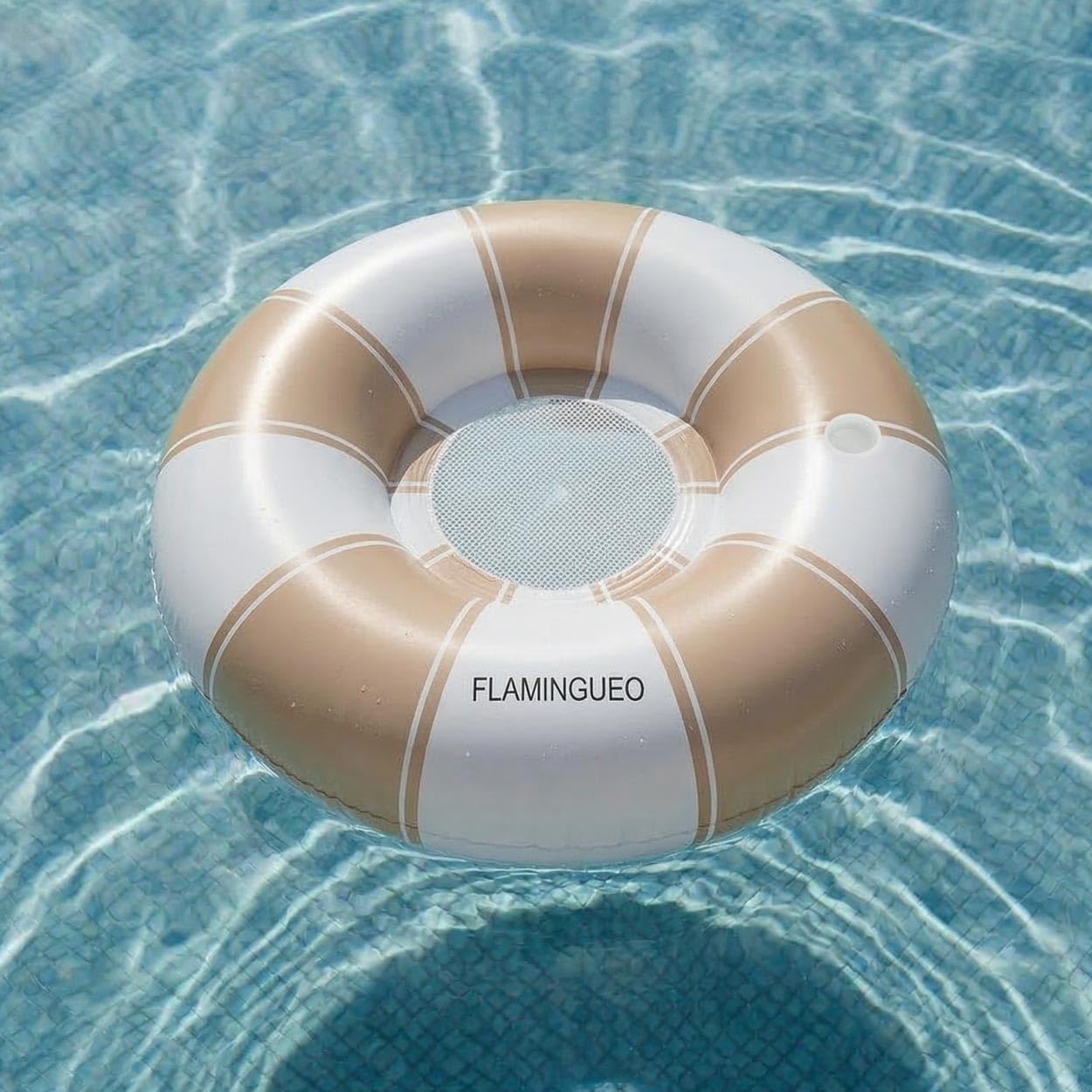 Flamingueo Schwimmring Erwachsene - Für Strand und Pool - Getränkehalter - Donut-Form - Strapazierfähiges PVC - Doppelventil - Zweifarbiges Design