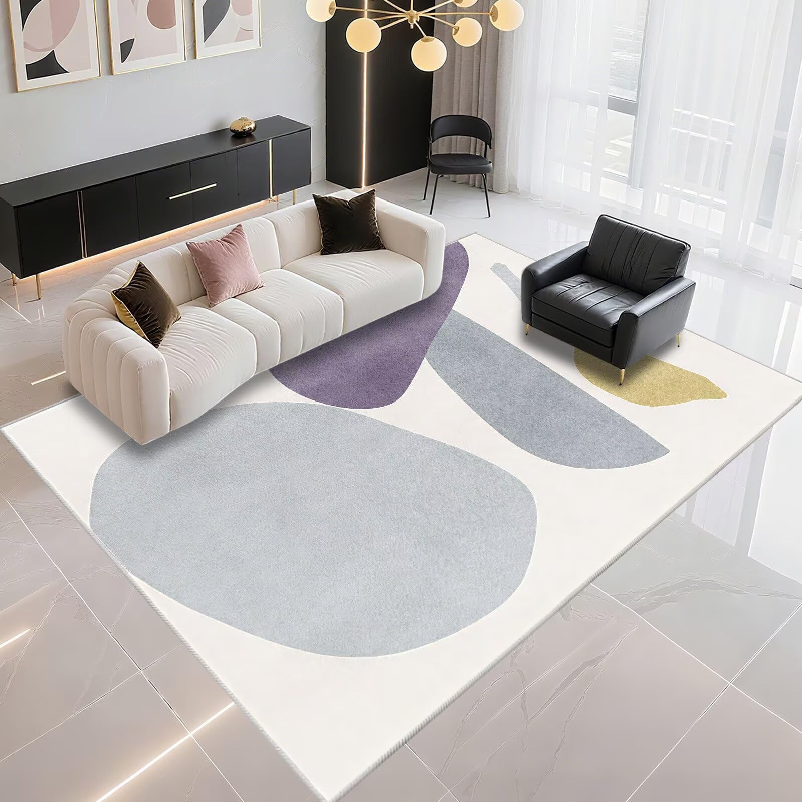 Tapis extérieur anti-poussière 160x230cm crème pour sols toujours propres
