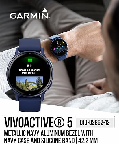 Miniatura 2 de Wearable4U Garmin Vivoactive 5 Fitness - Reloj inteligente con GPS, pantalla AMOLED de 1.2 pulgadas, hasta 11 días de batería, bisel de aluminio