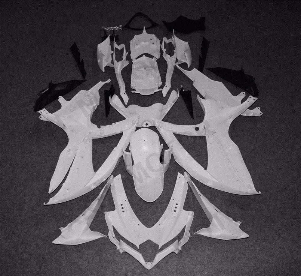 XKH- ABS Body Work Fairing Kit Compatible with Suzuki GSXR 600 GSXR750 2008-2010 2009 Unpainted [B01MYH0VF5]