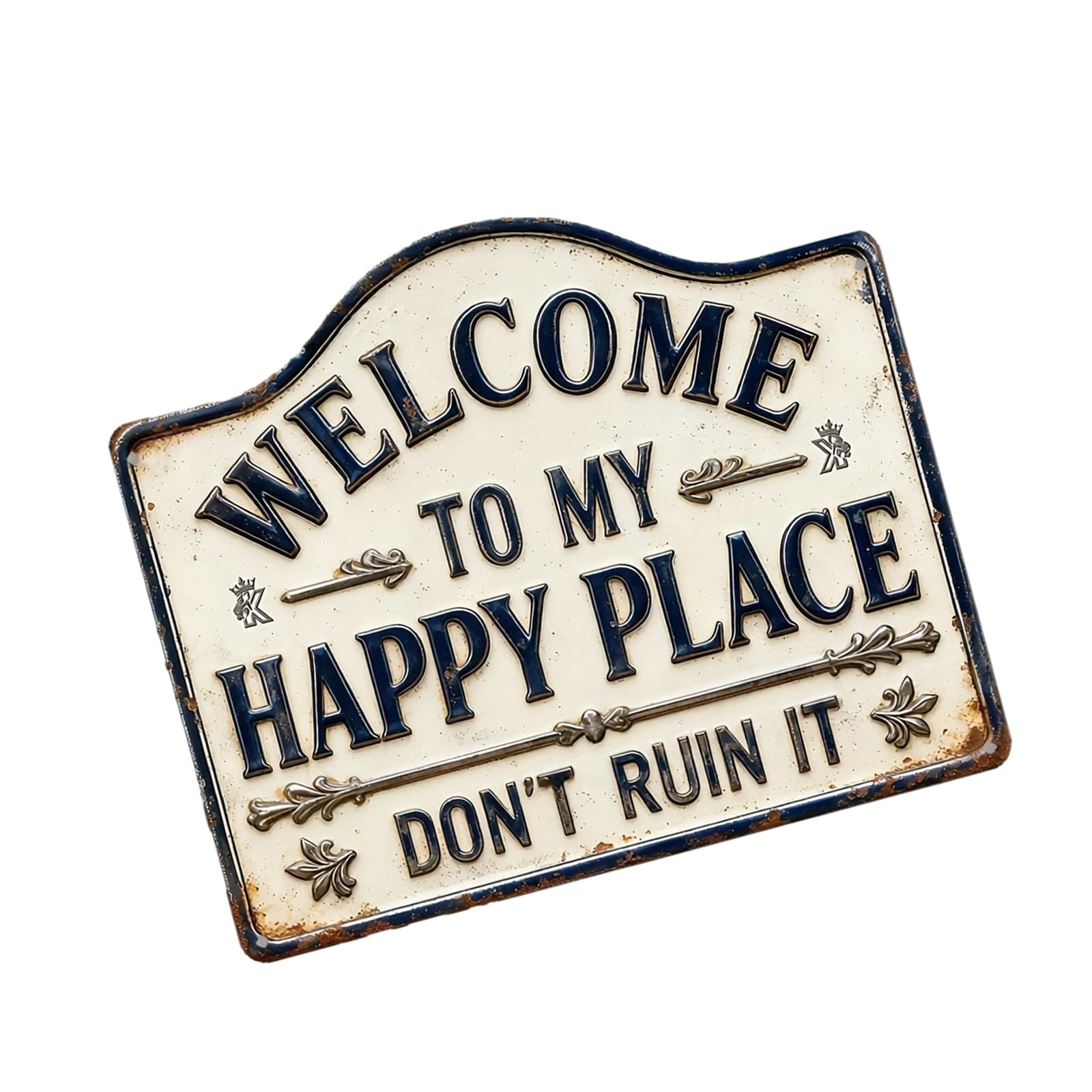 Welcome to Happy Place Don ' t Ruin It Wall Signs Welcome Sign for Front Door Wood Wall Signs for Home Decors Wood to Happy Place Plaques